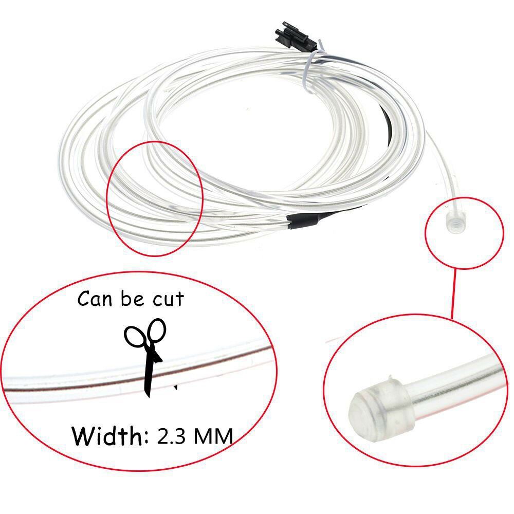 3m Dây Đèn LED Neon EL 3V 5V USB / 12V Điều Khiển Bằng Giọng Nói Trang Trí Xe Hơi