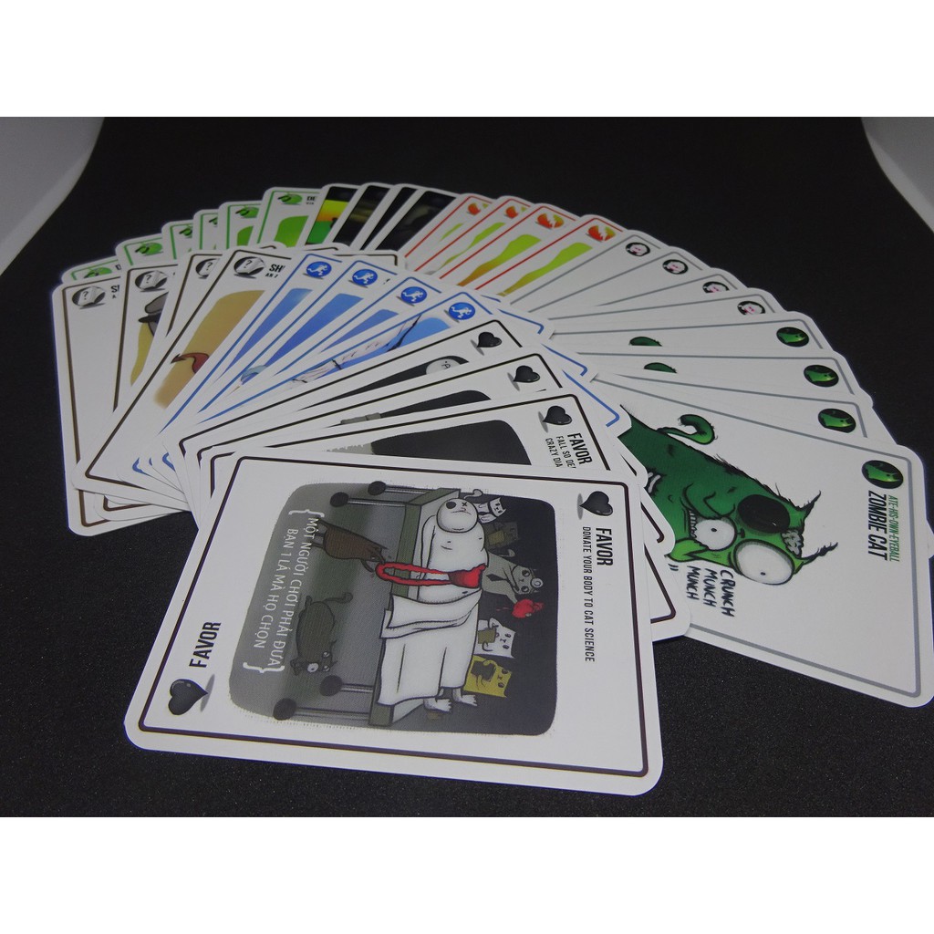 COMBO MÈO NỔ 18+ VS 3 MỞ RỘNG - EXPLODING KITTEN - VIỆT HÓA/TIẾNG ANH - GIÁ RẺ - HỘP NHỰA