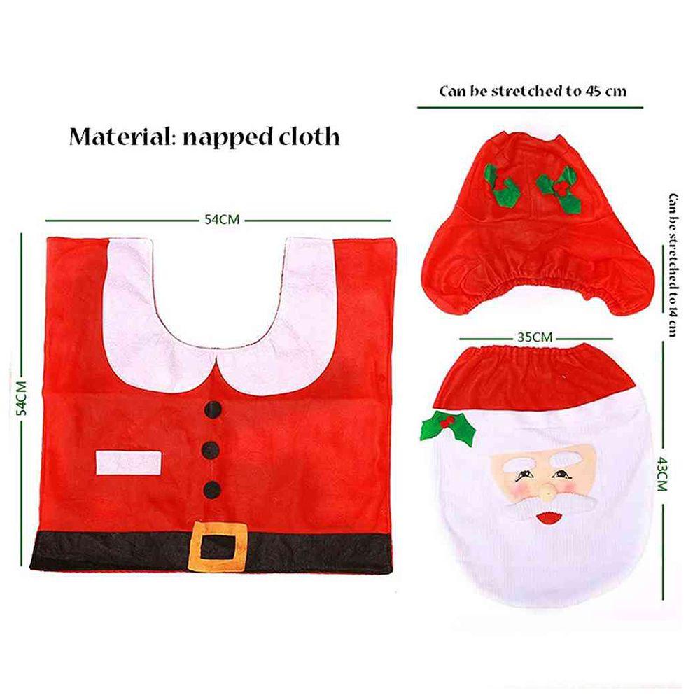Vỏ Bọc Bệ Ngồi Toilet In Hình Ông Già Noel Trang Trí Giáng Sinh