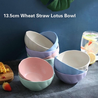 Tô đựng thức ăn 13.5cm chất liệu rơm lúa mì dễ làm sạch cho học sinh