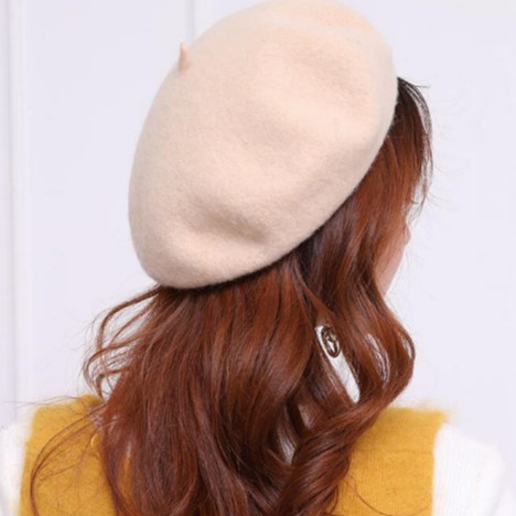 Mũ nồi dạ phong cách Hàn, nón bánh tiêu thời trang