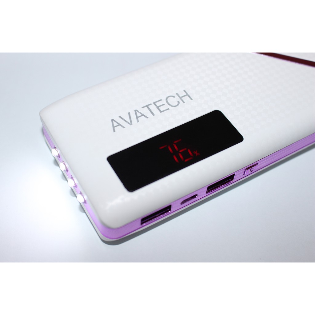 [Mã ELFLASH5 giảm 20K đơn 50K] Pin sạc dự phòng Avatech AVT-04 10400mAh (Hồng)