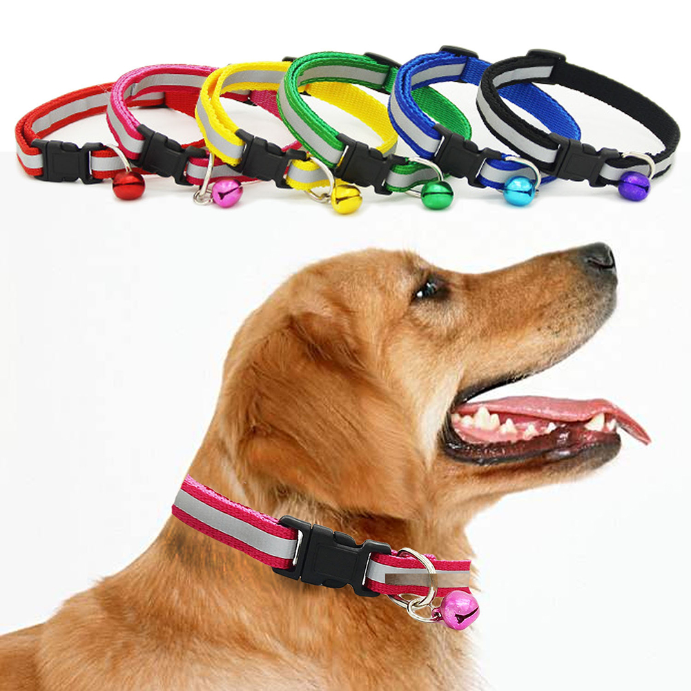Vòng Cổ Màu Sắc Phản Quang An Toàn Kích Thước 19-32Cm Cho Thú Cưng