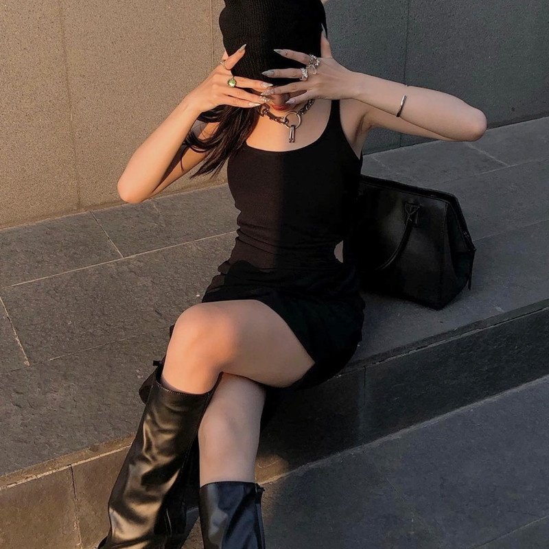 Đầm Hai Dây Thiết Kế Độc Đáo Thời Trang C318