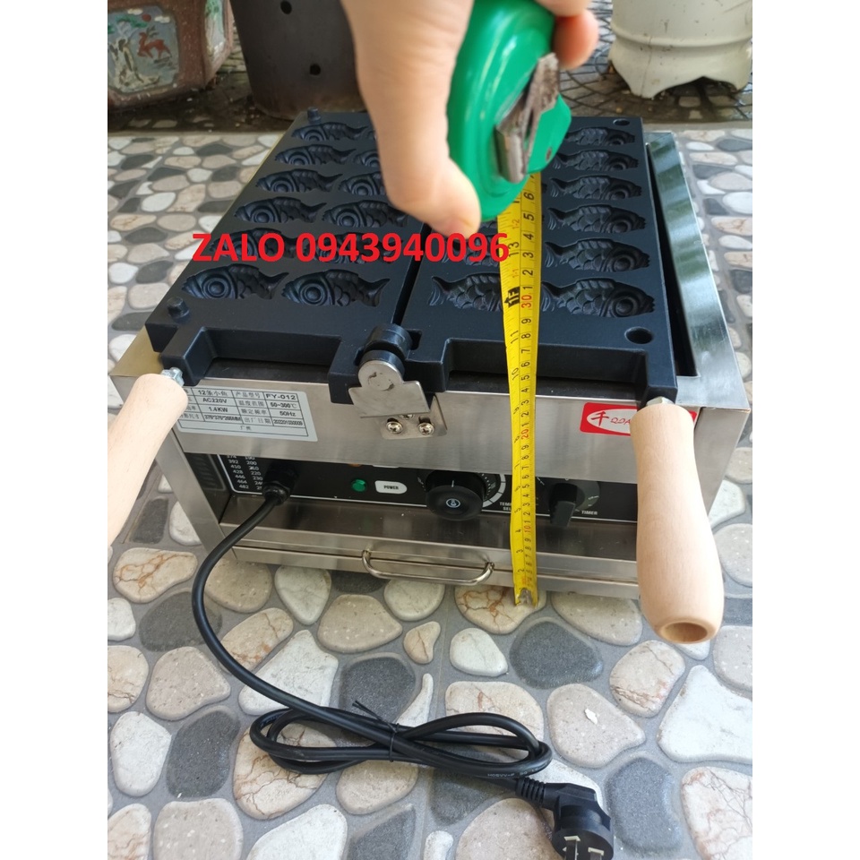 Máy Làm Bánh Cá, Bánh Bắp Delimanjoo Hàn Quốc-mẫu 12 con dùng điện-bảo hành 1 năm