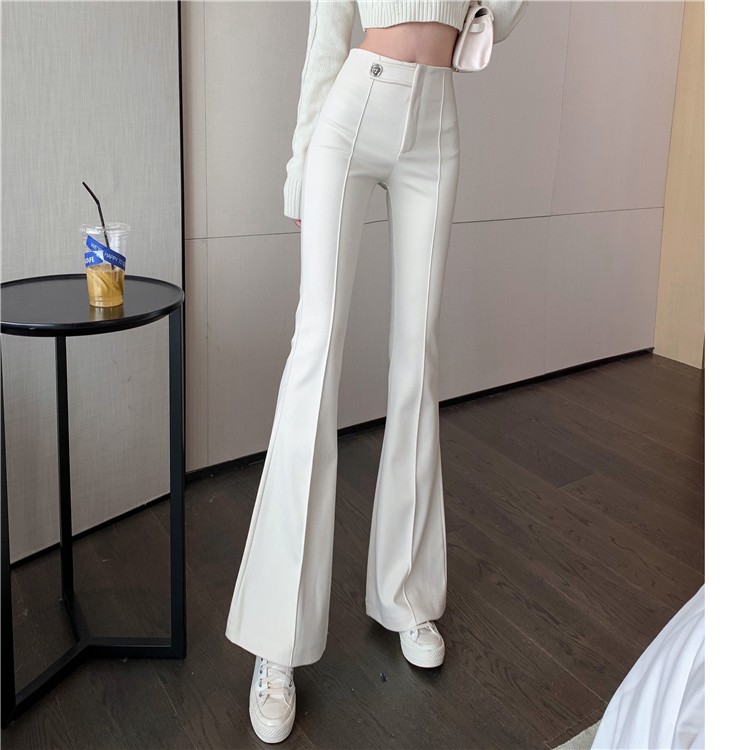 (ORDER) Quần âu ống loe cạp cao cúc lệch | BigBuy360 - bigbuy360.vn