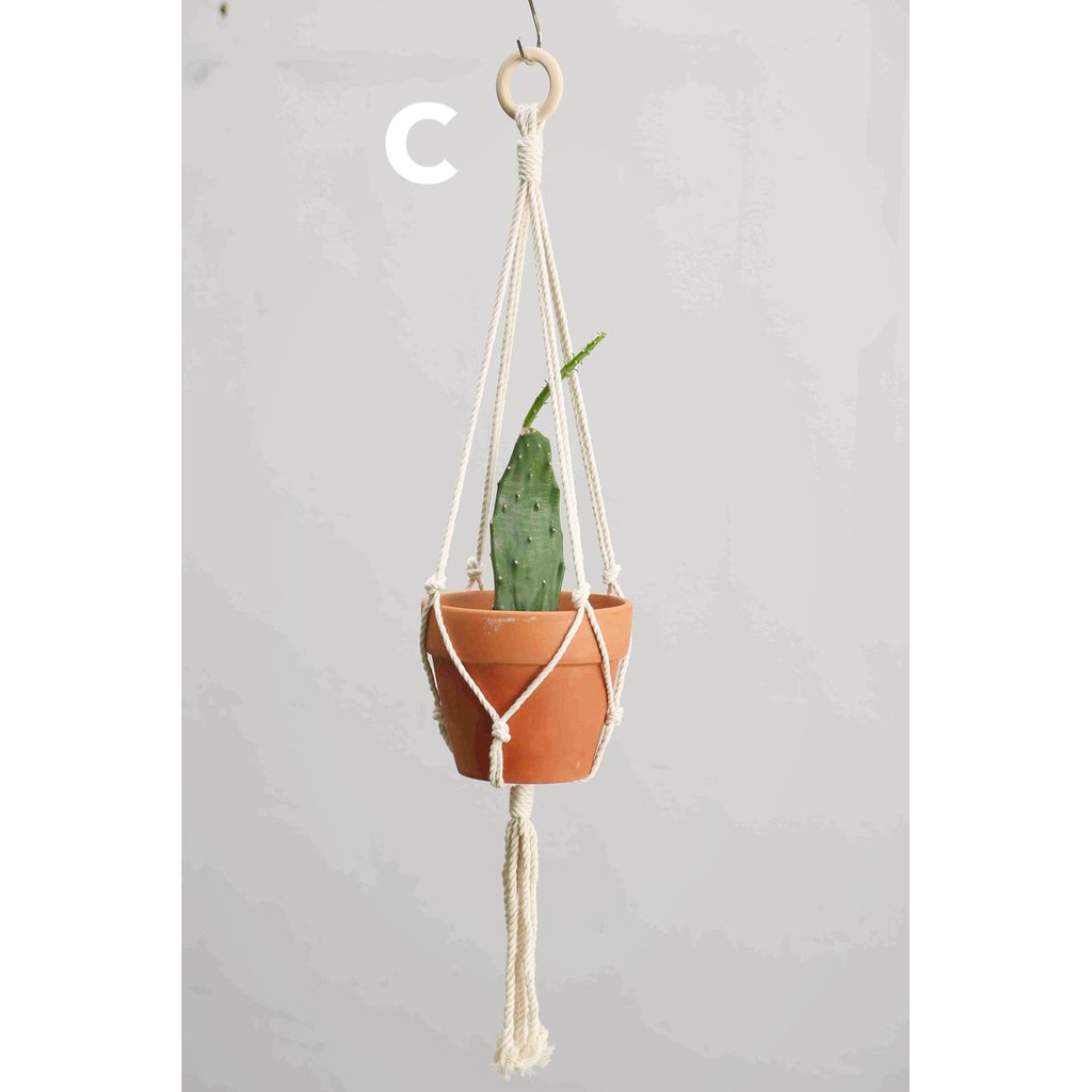 Dây treo chậu cây macrame, mành dây treo chậu cây macrame