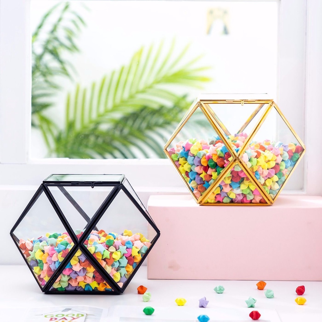 Lọ Thủy Tinh Đựng Trang Sức Hình Viên Thuốc Ngôi Sao May Mắn