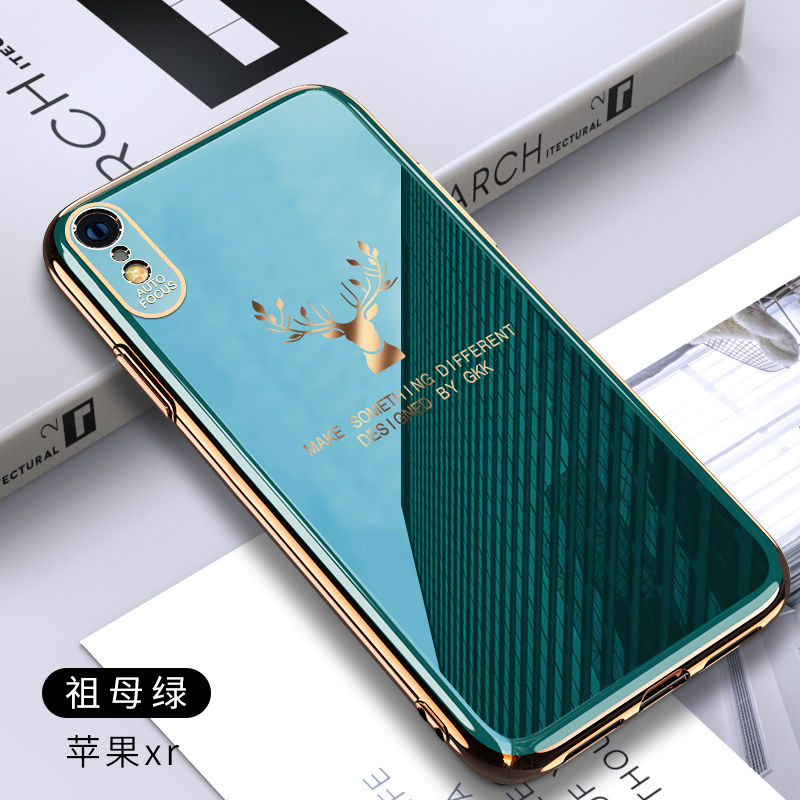 Ốp Điện Thoại Phủ Mềm Chống Sốc Họa Tiết Chú Nai Cho iPhone 7 Plus 6S Plus 8 Plus Xs Max