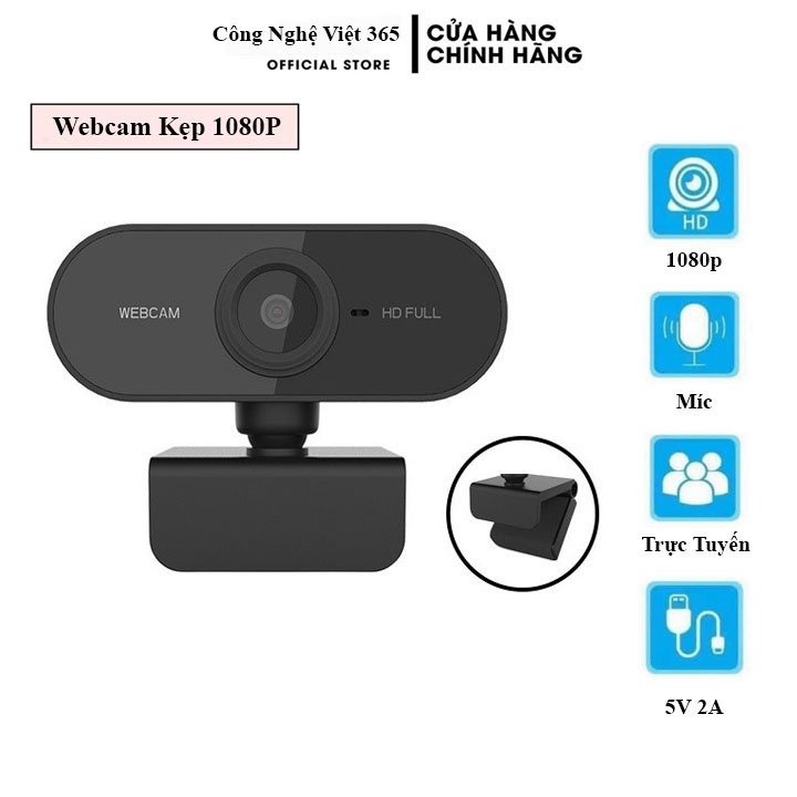 Webcam cho Máy tính , Laptop Tích Hợp Míc , Webcam Máy Tính Hỗ Trợ Học Trực Tuyến, Để Bàn - Bảo hành 6 Tháng