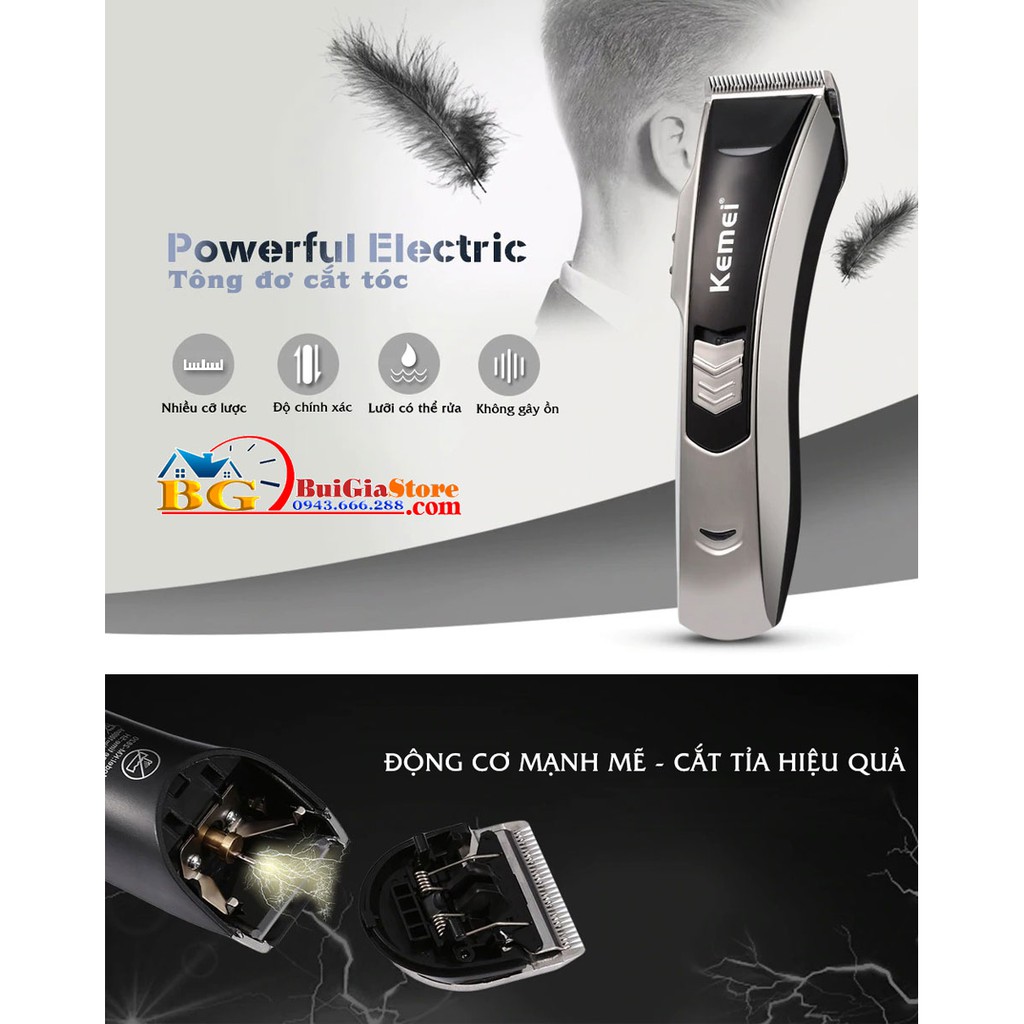 Tăng đơ cắt tóc sạc pin Kemei KM2820