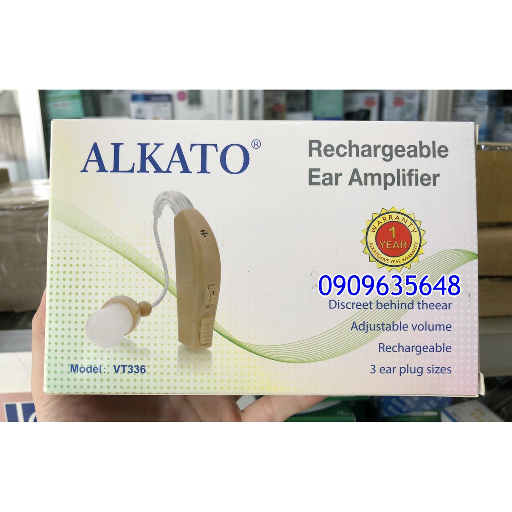 Máy trợ thính không dây pin sạc Alkato VT336