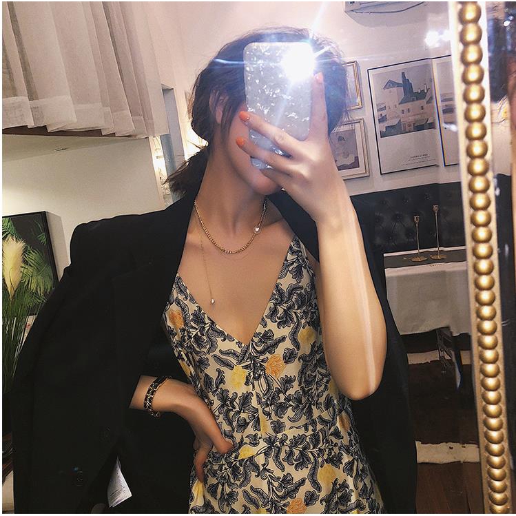 Vòng cổ kim loại kép đơn giản cho nữ G1B09 | BigBuy360 - bigbuy360.vn