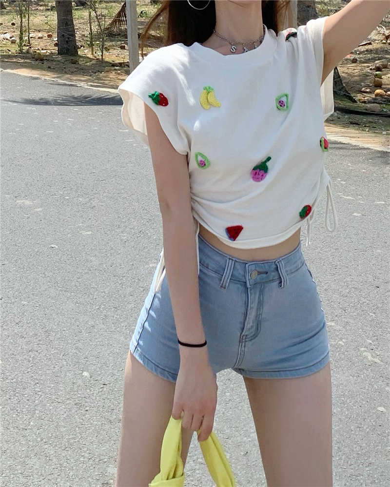 Áo không tay thêu hình hoa quả xinh xắn hợp thời trang dành cho nữ | BigBuy360 - bigbuy360.vn