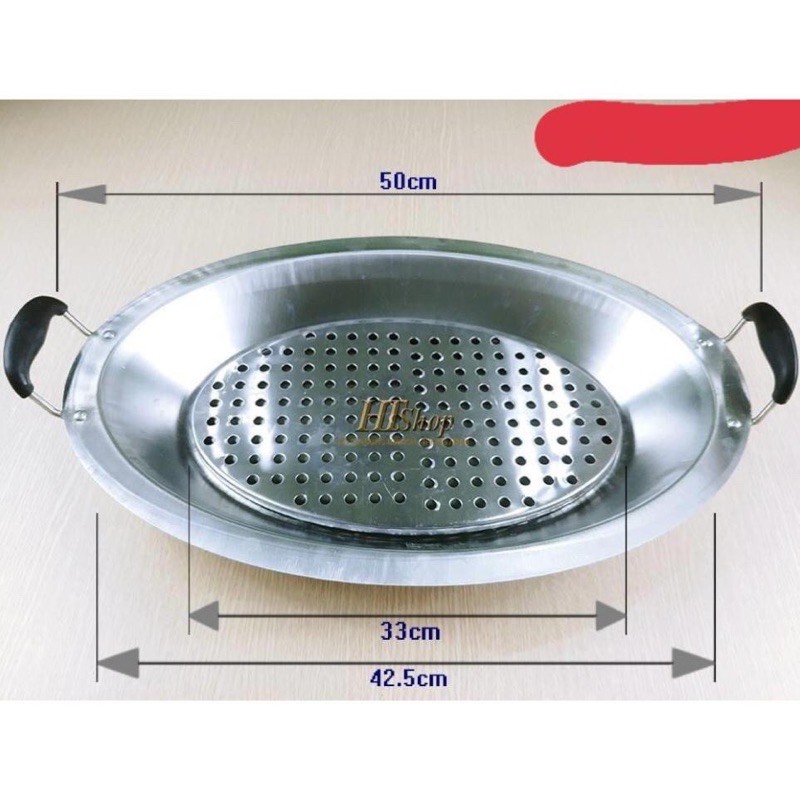 Khay om cá ,lẩu cá inox