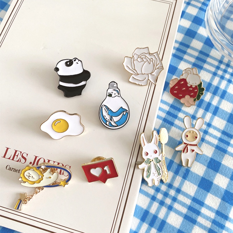 Trâm cài áo hình động vật hoạt hình đáng yêu phong cách Hàn Quốc