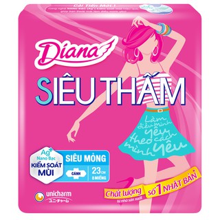 Băng vệ sinh Diana siêu thấm siêu mỏng cánh