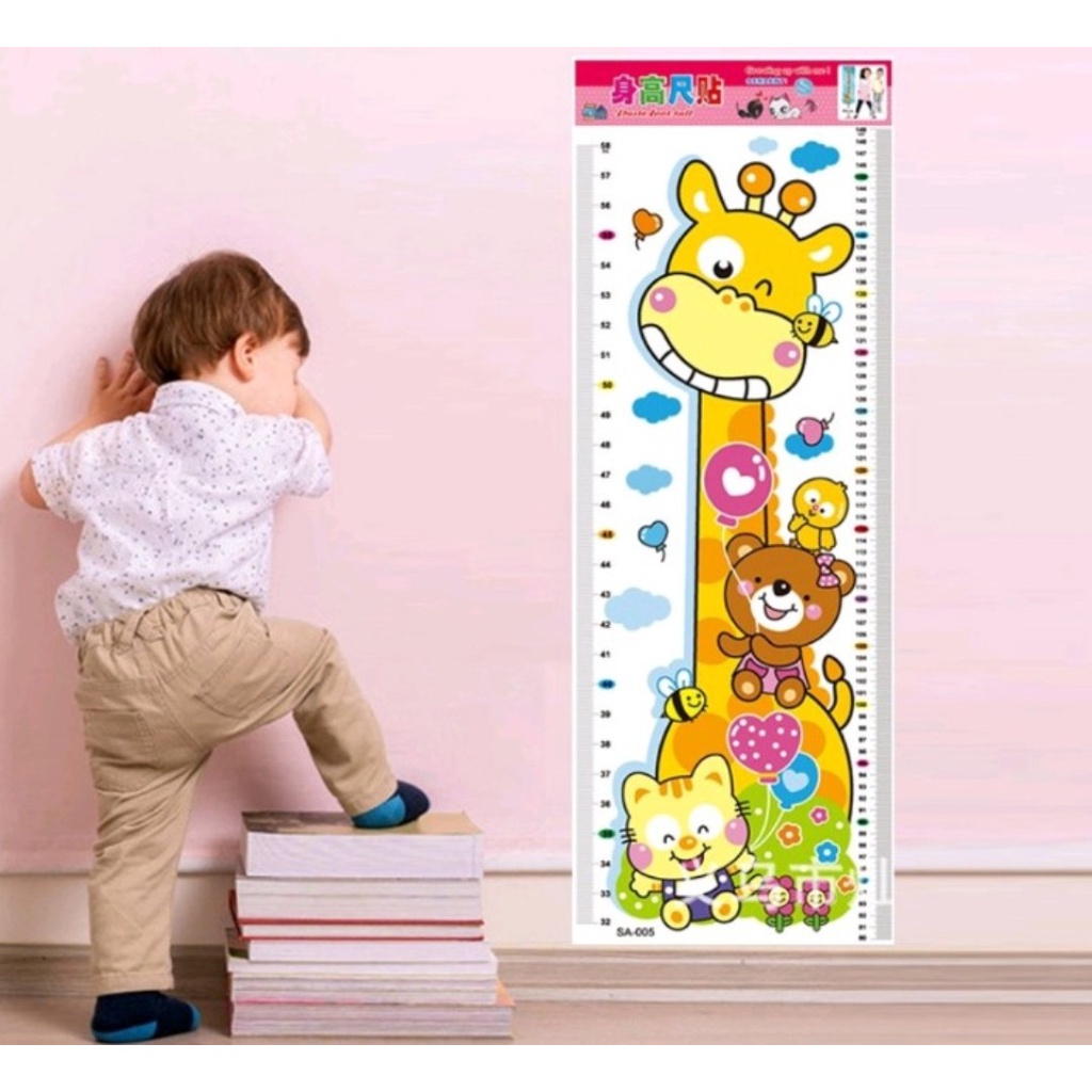 Thước decal dán tường đo chiều cao bé (tối đa 150cm)