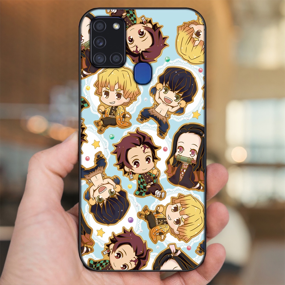 Ốp lưng Samsung A21S viền đen in hình Zenitsu Kimetsu no Yaiba