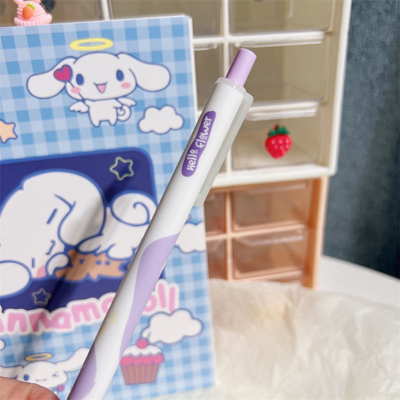 Set 6 Bút Mực Bấm 0.5 Bằng Sợi carbon Đen