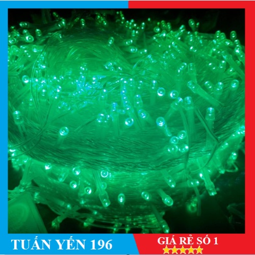 Dây  đèn chớp 100m 600 bóng xanh lá/xanh dương