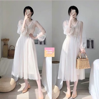 [ ORDER ] Đầm trắng công chúa ulzzang