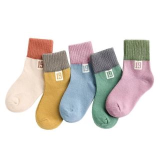 Sỉ 10 đôi Tất số trẻ em cổ cao