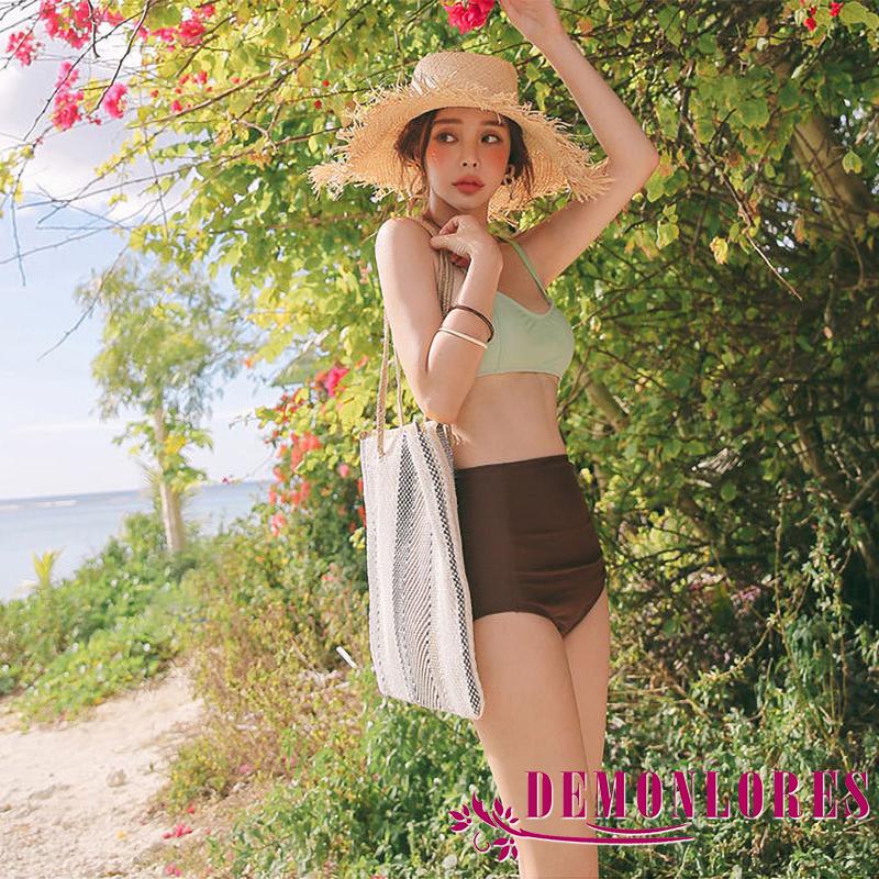 Set Đồ Tắm Trơn Màu Phong Cách Quyến Rũ Dành Cho Nữ