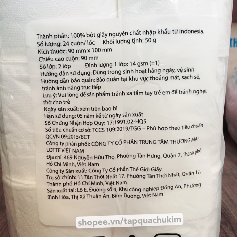 Giấy vệ sinh 24 CUỘN tiết kiệm CHOICE L rất tiện lợi cho gia đình đông người và nơi công cộng - tapquachukim