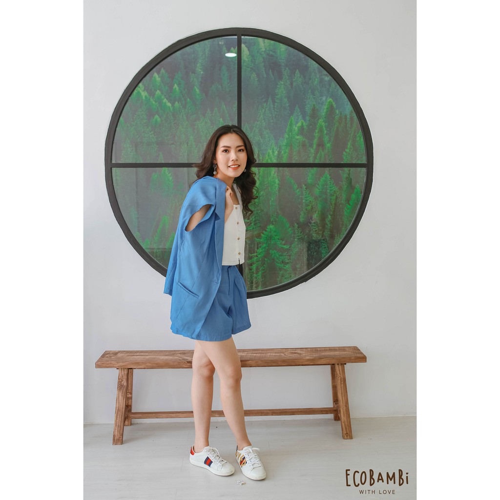 Blazer nữ vải tencel denim Ecobambi