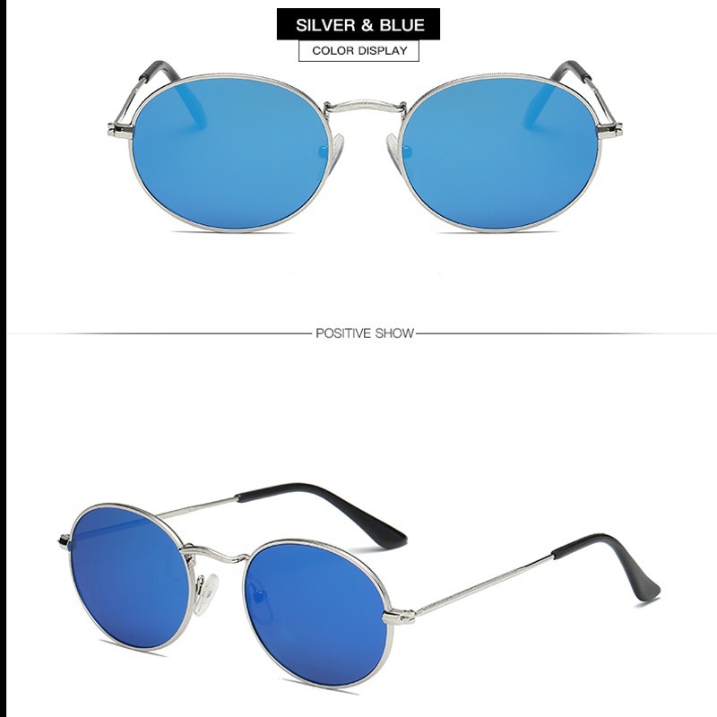 Kính mát gọng tròn kiểu retro cho nữ