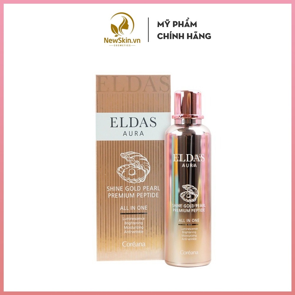 Tinh Chất Tế Bào Gốc Eldas Aura Shine Gold Pearl Premium Peptide All In One 100ml