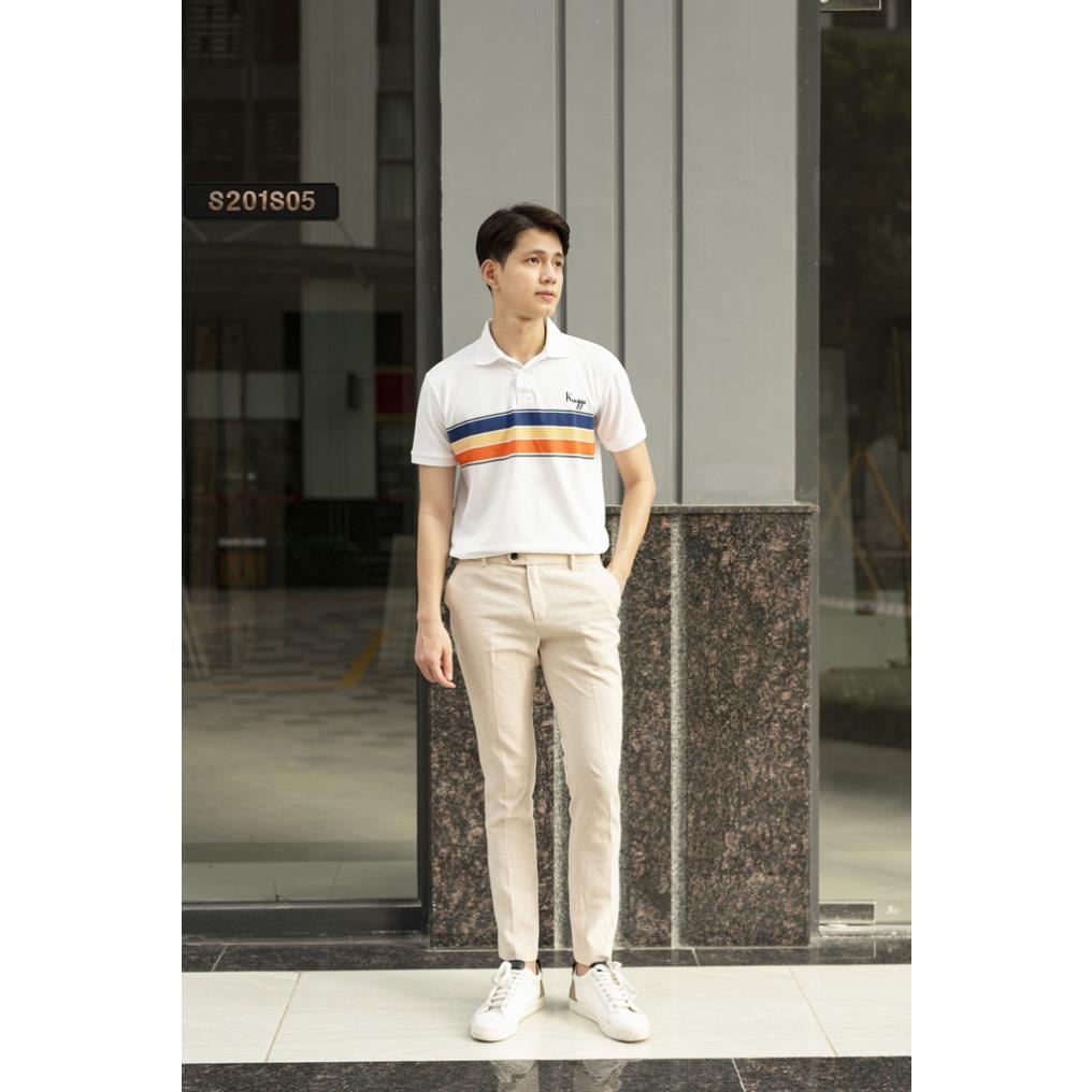 Áo Polo nam phối ngang HORI vải cá sấu Cotton xuất xịn, chuẩn form - KENGGO