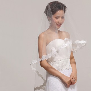 Voan Cô Dâu Viền Hoa 60 Số 3 Dài 1,5m, Màu Trắng Cài Tóc Đẹp Trong Lễ Cưới Hoặc Chụp Ảnh