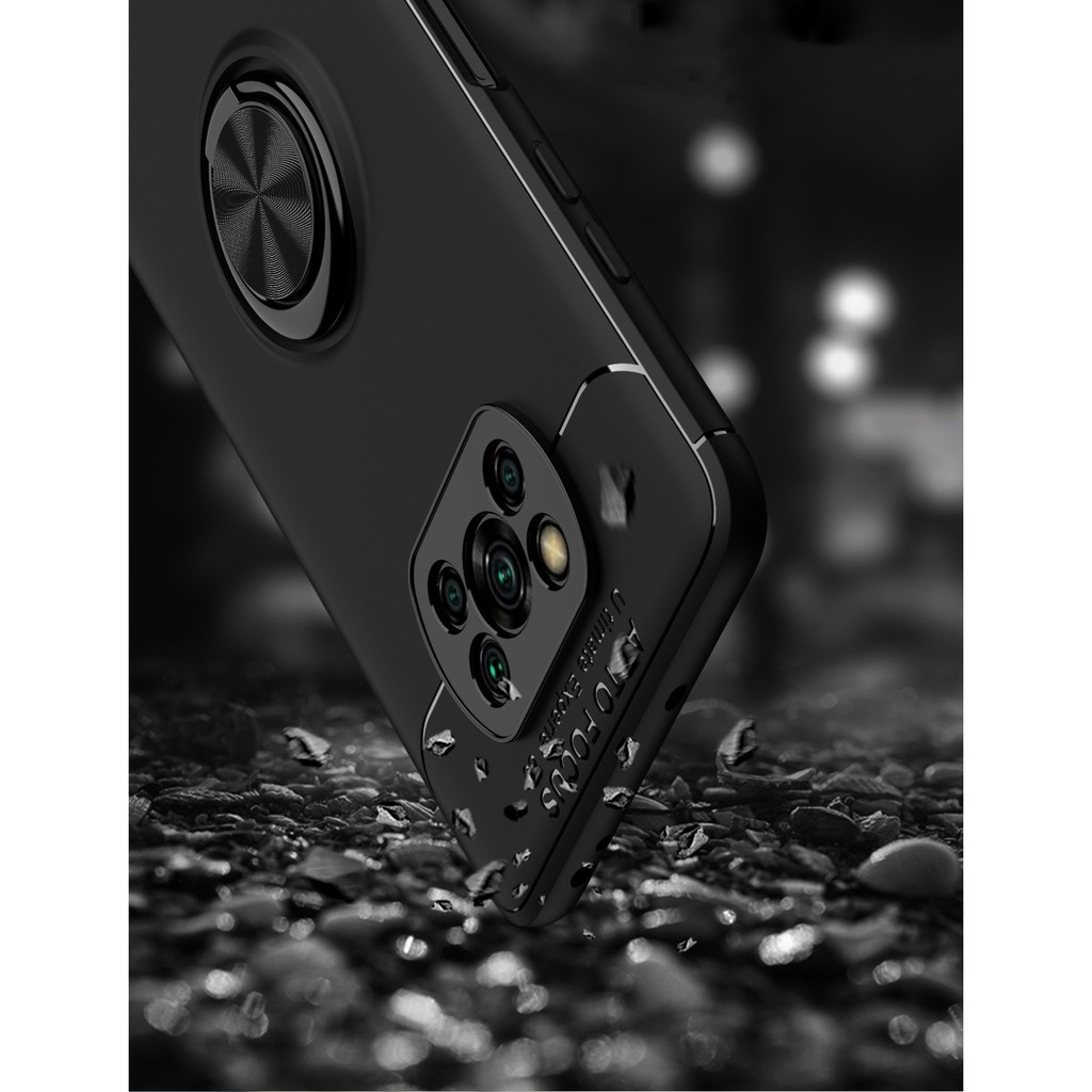 Ốp lưng Poco X3 NFC / X3 Pro nhẫn Ver 2 giá đỡ xem phim hiệu Auto Focus