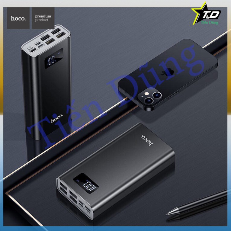 Pin sạc dự phòng Hoco J46A Star ocean 20000mAh 3 cổng vào pin là : Lightning Micro Type-C / 4 cổng Output USB ♥️♥️