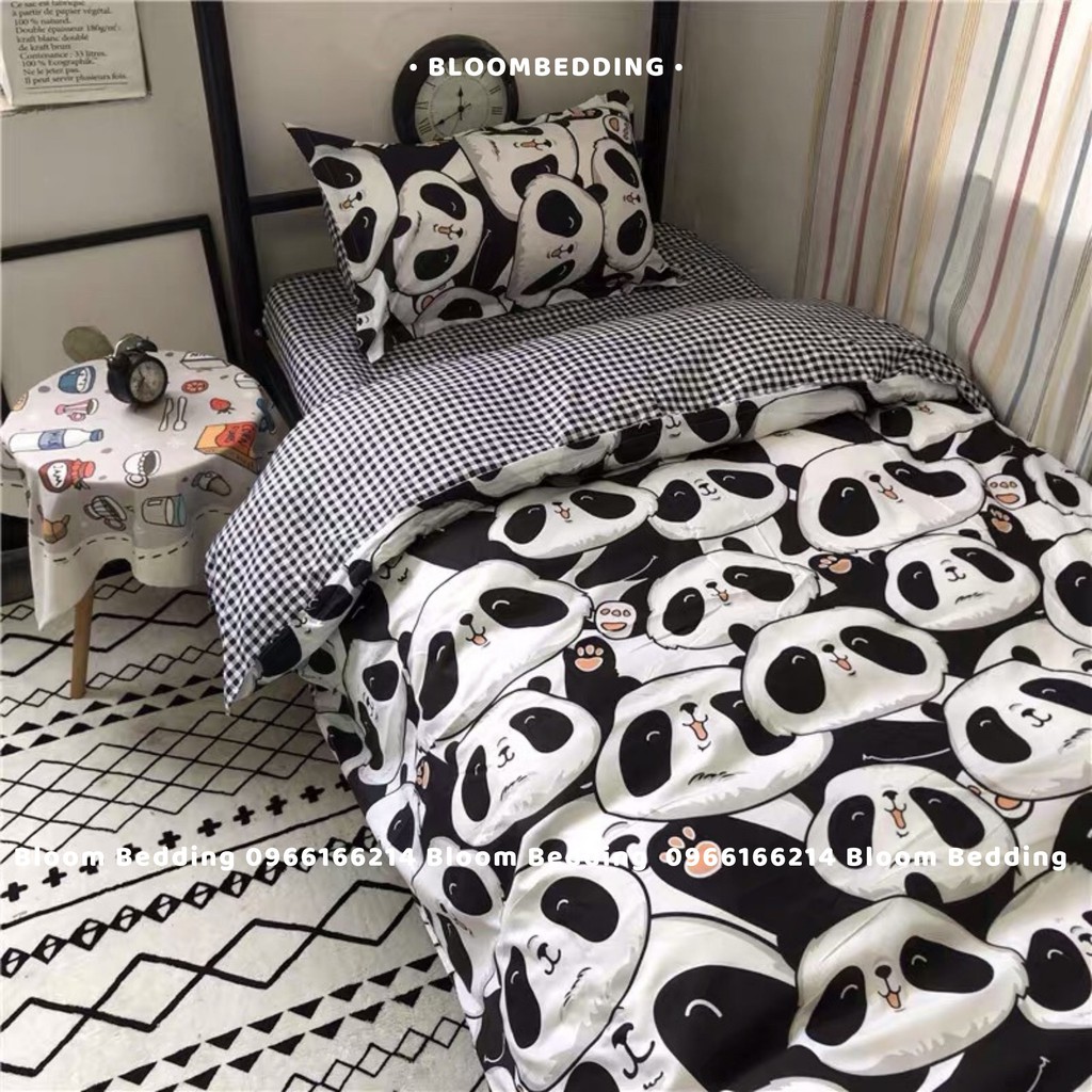 Set Chăn Ga Gối Cotton Poly 4 Món - Rất nhiều gấu trúc | Panda