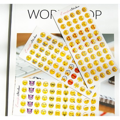 Set 6 tấm Sticker mặt cười - Văn Phòng Phẩm Sáng Tạo