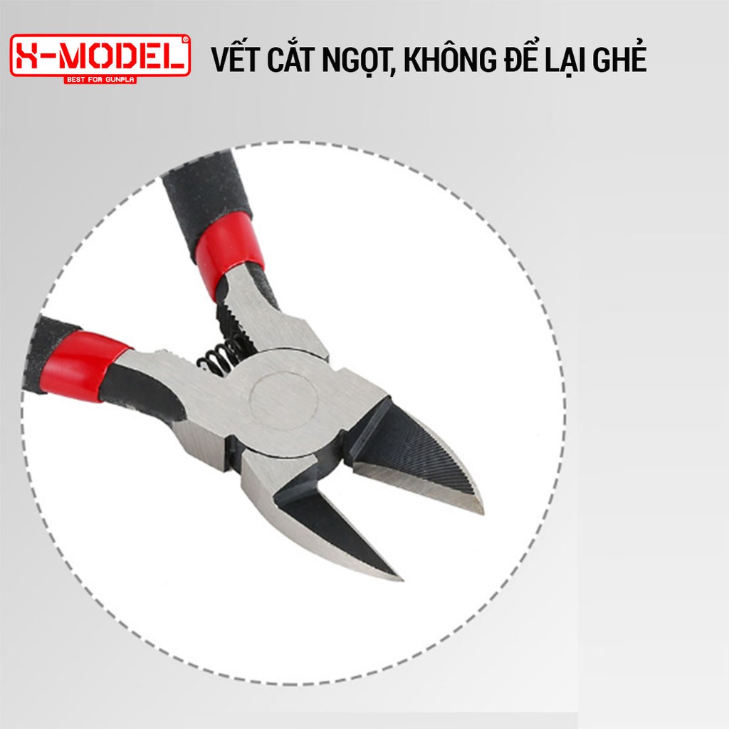 Kìm cắt mô hình 22CRV chất liệu thép cao cấp, lưỡi cắt sắc bén, độ bền cao, tích hợp lò xo trợ lực hỗ trợ lắp ráp XMODEL