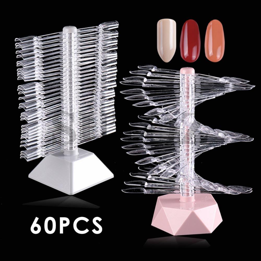 Giá Đỡ Trưng Bày Lọ Sơn Móng Tay 60 Lỗ Xoắn Ốc Tiện Lợi Dành Cho Luyện Tập