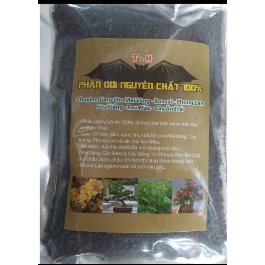 PHÂN DÊ NGUYÊN CHẤT ĐÃ QUA XỬ LÝ TRICHODERMA - GÓI 1 KG  DÙNG CHO HOA LAN - CÂY CẢNH - HOA HỒNG - CÂY ĂN TRÁI  Phân đã q