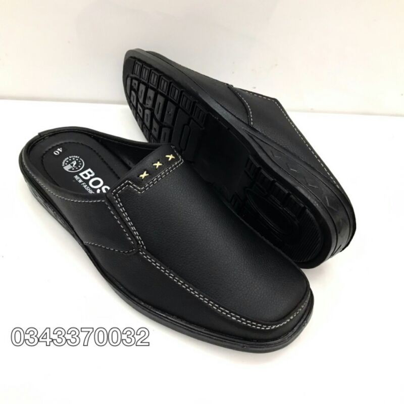 Giày sapo nam mẫu mới..kiểu dáng đẹp..da mềm..mã SP11..màu đen.. đế khâu sẵn rất chắc chắn