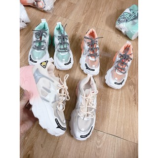 Giày sneaker thể thao pha màu 2 loại dây