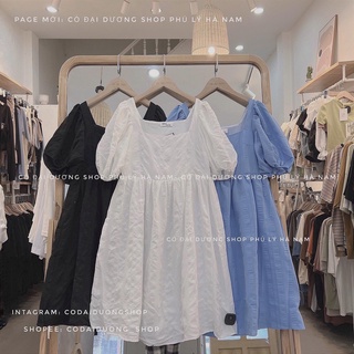Váy baby doll tay bồng phong cách