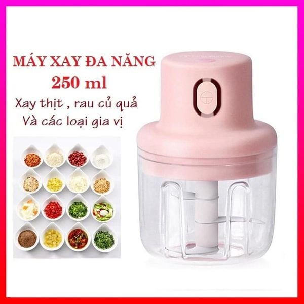 Máy xay cầm tay mini 250ml - máy xay tỏi ớt cầm tay mini.