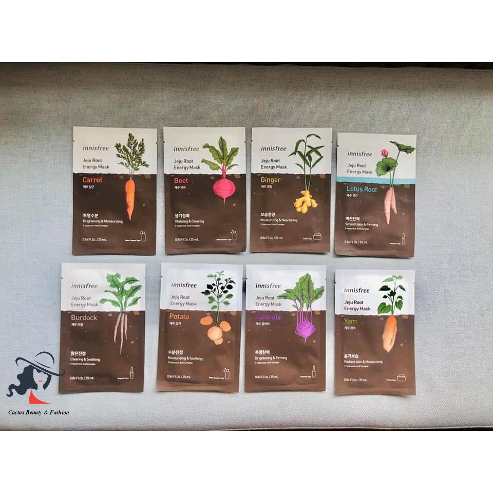 Mặt nạ giấy rau củ Innisfree Jeju Root Energy Mask