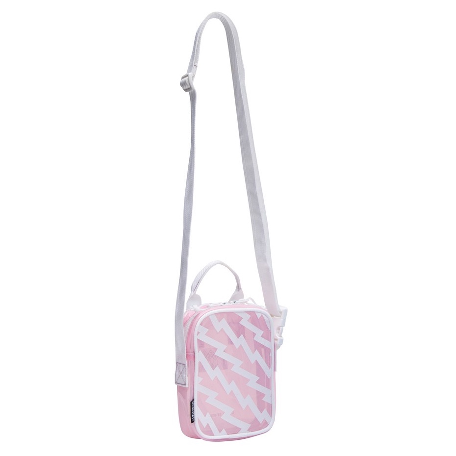 5THEWAY® /plastic/ VERTICAL SHOULDER BAG™ in PINK aka Túi Đeo Chéo Trong Suốt Hồng