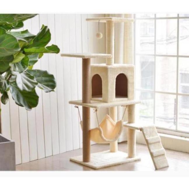 Trụ mèo leo trèo Nhà cây cho mèo cao 1,4m cat tree dụng cụ cào móng