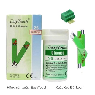 Que thử tiểu đường cho máy đo Easy Touch GCU ET322 (25 que)