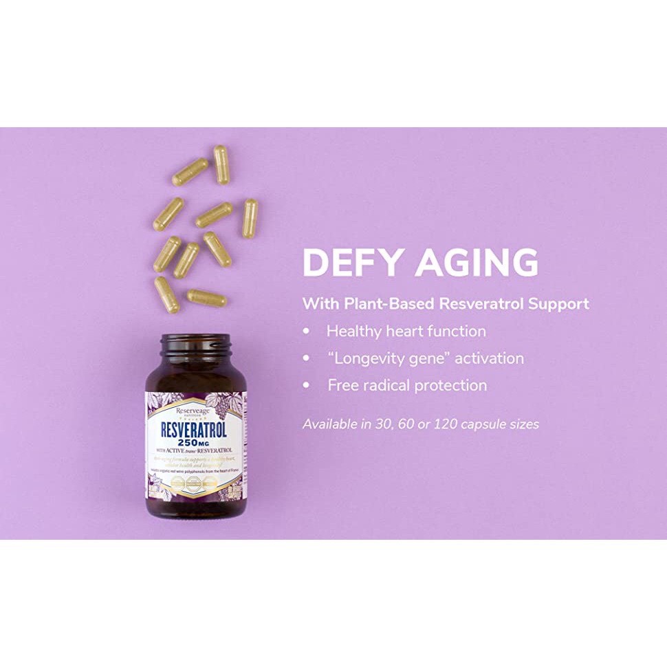 Resveratrol 250mg 30 viên - Viên Uống Hỗ Trợ Sức Khỏe Tim Mạch - Có thể mua tại cửa hàng